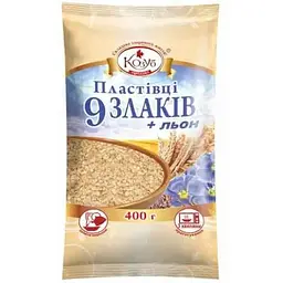 Пластівці Козуб Продукт 400г 9 злаків+насіння льону в пакеті