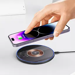 Бездротовий зарядний пристрій WiWU Starry 15W Transparent Black (Wi-W013) [94243] - мініатюра 2