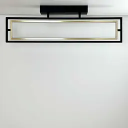 Світильник LED smart PRADA+пульт 60W 3000-5000K IP20 прямокутник чорно-золотий Violux ( 220725 ) - мініатюра 3