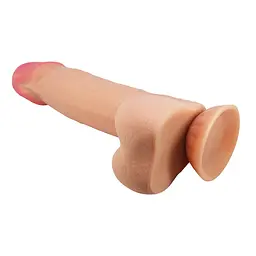 Фалоімітатор Baile Sliding Skin Bendable 8.5'' 21.8 см тілесний - мініатюра 5