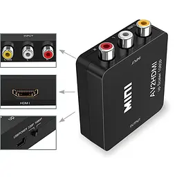 AV to HDMI конвертер відеосигналу + аудіо Full HD 1080P Felkin AV2HDMI (100123) - мініатюра 4