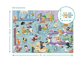 Пазл Шукай та знаходь "Котяче кафе" 300667 DoDo, 100 деталей, 33х47 см, в коробці (4823115911018) - мініатюра 3