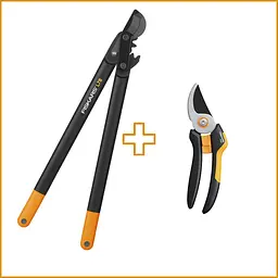 Набір для обрізки дерев Fiskars: секатор Solid P321 + сучкоріз PowerGear L78 (FISKARS-SET-P321-L78)