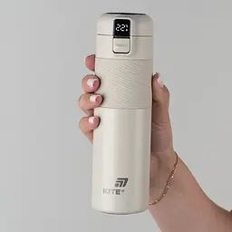 Термос з термодатчиком Kite бежевий 450 мл (K25-1227-1) - мініатюра 5
