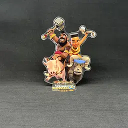 Акрилова колекційна фігурка Clash of Clans, Clash Royale Вершник на кабані та Вершниця на барані 15 см