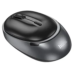 Миша бездротова Hoco GM34 Nuevo Bluetooth + 2.4G Black metal gray