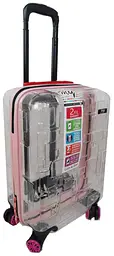 Валіза маленька My Luggage ABS-пластик 55х34х25 см 42 л Прозора - мініатюра 7