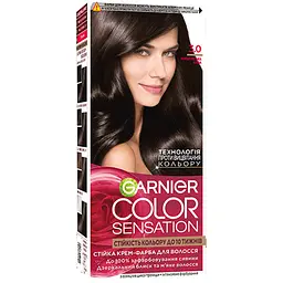 Уцінка. Фарба для волосся Garnier Color Sensation відтінок 3.0 королівська кава 110 мл (C5652078)