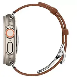 Шкіряний ремінець Spigen Enzo Classic Brown для Apple Watch 49mm/45mm/44mm (AMP06927) - мініатюра 4