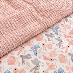 Плед дитячий MirSon Poplin Waffle Rabbits 60х80 см (2200013893523)