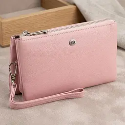 Місткий клатч на два відділення жіночий ST Leather 19250 рожевий