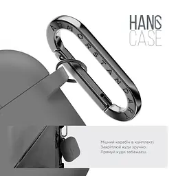 Силіконовий чохол для навушників Apple AirPods Pro 2 2022, Hang Case, сірий, ультратонкий захисний кейс товщиною 2 мм, захист від подряпин, пилу та ударів, компактний, з карабіном для кріплення, ArmorStandart (ARM68600) - мініатюра 4