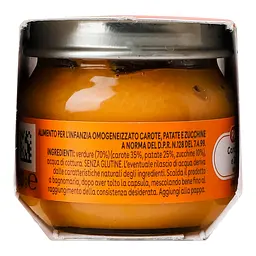 Набір пюре Plasmon Omogeneizzato Морква, картопля та цукіні, 160 г (2 шт. по 80 г) - мініатюра 4