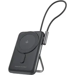 УМБ Choetech Magnetic Wireless 10000mAh 20W PD USB-C In/Out,Qi-15W,build-in cabel Black