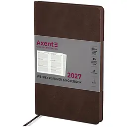 Щотижневик Axent 2027 Partner Soft Cloud 125x195 мм коричневий (8537-27-1-A)