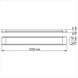 Свiтильник лiнiйний Titanum LED 36W 1.2 м 6500K (TL-BN-36126) - мініатюра 3