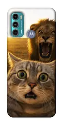 Чохол Demsky Shocked cat and lion для Motorola Moto G60