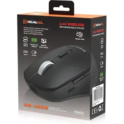 Мишка REAL-EL RM-380W Wireless Black (EL123200057) - мініатюра 9