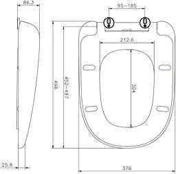 Сидіння для унітазу AM.PM Sensation Soft Close (C307851WH) - мініатюра 4