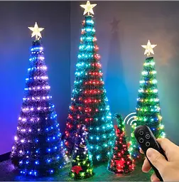 Ялинка різдвяна штучна 180 см 304 led з підсвічуванням USB Bluetooth APP Control - мініатюра 3