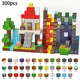 Магнітний конструктор Minecraft 300 шт по грі Майнкрафт Фортеця Mk001022.3 - мініатюра 8