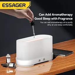 Зволожувач повітря ESSAGER Flame Aromatherapy Humidifier Black - мініатюра 6
