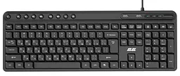 Клавіатура 2E KS1100 104key 2xUSB HUB EN/UK Black (2E-KS1100UB_UA)