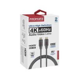 Кабель мультимедійний HDMI M to HDMI M 3.0m V2.0 Promate (prolink4k60-300) - мініатюра 2