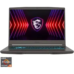 Ноутбук Ігровий MSI Thin A15 B7UC з процесором AMD Ryzen™ 5 7535HS pana la 4.55GHz, 15.6”, IPS, Full HD, 144Hz, 32GB DDR5 RAM, 512GB SSD, NVIDIA® GeForce RTX™ 30 сірий