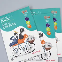 Альбом-склейка для малювання Cats on a Вicycle А4 100г/м2 30л ROSA Kids - мініатюра 4
