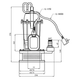 Дренажний насос Agua QDX 7-32-0.75 (CV035077) - мініатюра 4