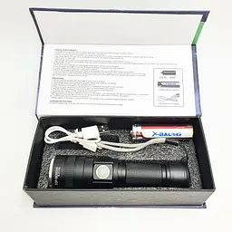 Ліхтар акумуляторний світлодіодний ручний із зумом 18650 battery UKC BL 611 P50 - мініатюра 7