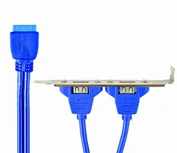 Кабель Cablexpert USB3.0-10P, 0.44 м, синий (CC-USB3-RECEPTACLE)