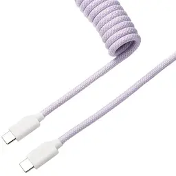 Кабель Keychron USB-A/USB-C USB-C заряджання/синхронізації Keychron, 1.36м, Type-C, Coiled Aviator, фіолетовий (CAB17_KEYCHRON) - мініатюра 2