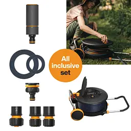 Котушка зі шлангом Fiskars L 1/2" (13 мм) L-30м з набором аксесуарів (1071670) - мініатюра 7