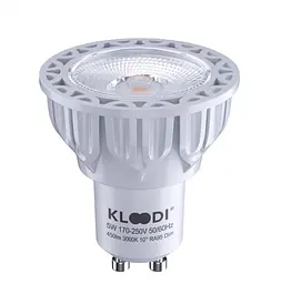 Лампа LED GU10 5WCOB 3000К 450Lm DIM KLOODI KDGU10-QL 5WCOB 3K 60D WH DIM