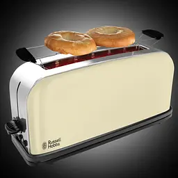 Тостер Classic, 1100Вт, довгі слоти, метал, бежевий Russell Hobbs kuh0014867 - мініатюра 3