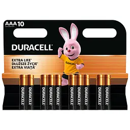 Батарейка Duracell AAA лужні 10 шт. в упаковці (5002509/5006462) - мініатюра 2