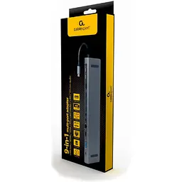 USB-Хаб Cablexpert USB-C 9-in-1 (Hub/HDMI/VGA/PD/card-reader/lan/audio) (A-CM-COMBO9-01) - мініатюра 4