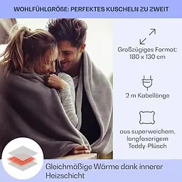 Електрична ковдра Klarstein Dr.Watson SuperSoft XL 180 x 130 (10033005) - мініатюра 5