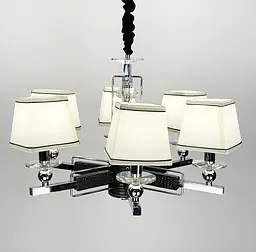Класична люстра з абажурами RAY Line.F S 8635/6 BK - мініатюра 6