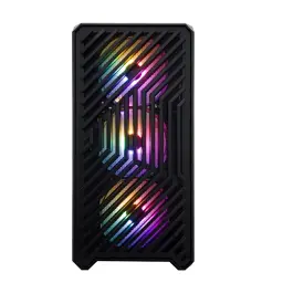 Корпус 1stPlayer T5-BK-4F1, Black, без БЖ, Mini Tower, Micro ATX, 1xUSB 3.0 / 2xUSB 2.0, макс. CPU - 165 мм / VGA - 330 мм, 4x120 мм ARGB, бічна панель із загартованого скла - мініатюра 2