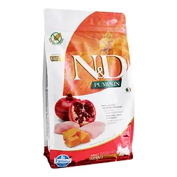 Сухий беззерновий корм для дорослих собак малих порід Farmina N&D Grain Free Pumpkin Dog Chicken&Pomegranate Adult Mini, гарбуз, курка та гранат, 800 г - мініатюра 3