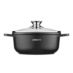 Каструля з кришкою Ardesto Gemini Lazio AR1932CA 3.2 л 22 см чорна - мініатюра 3