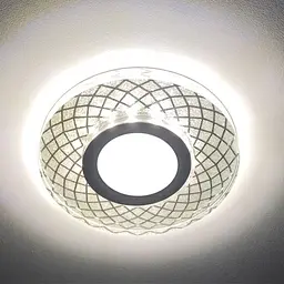 Свiтильник точковий Feron CD833 під лампу з підсвіткою прозорий срібло (40026) - мініатюра 2
