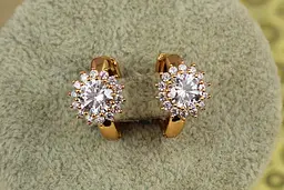 Сережки Xuping Jewelry Подсолнух 1,5 см золотисті