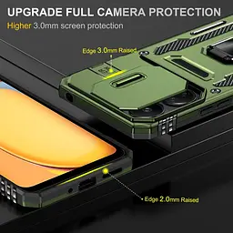 Ударостійкий чохол Camshield Army Ring для Xiaomi Poco X6 Pro Оливковий / Army Green - мініатюра 3