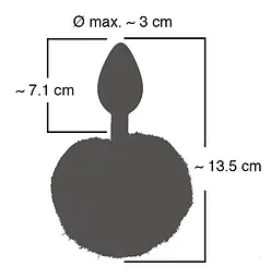 Анальна пробка - Colorful Joy Bunny Tail Plug Orion 42-05182120000 23466 - мініатюра 3