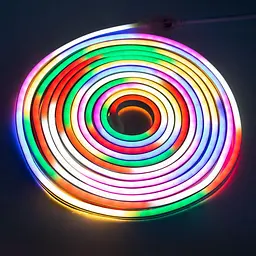 Стрічка неонова світлодіодна гнучка різнокольорова, декоративна LED підсвітка 5 м