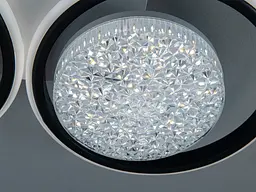 Стельова LED-люстра Dia 2563WH+BK DIMMER — біло-чорна, 82 Вт, 54 см - мініатюра 6